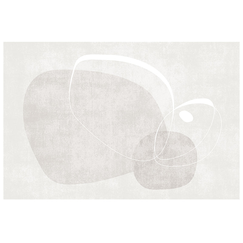 Apricot Tone Modern Indoor Rug Polyester Abstractic Print Carpet Easy Care Rug for Home Decoration