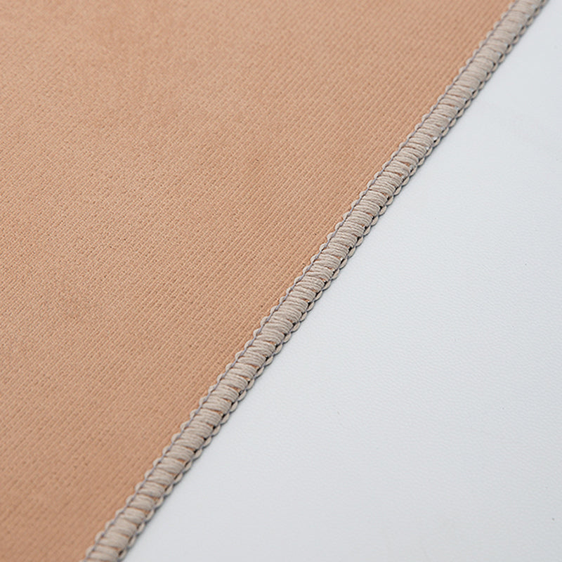 Apricot Tone Home Decoration Carpet Simplicity Color Block Printed Area Rug Polyester with Non-Slip Backing Rug