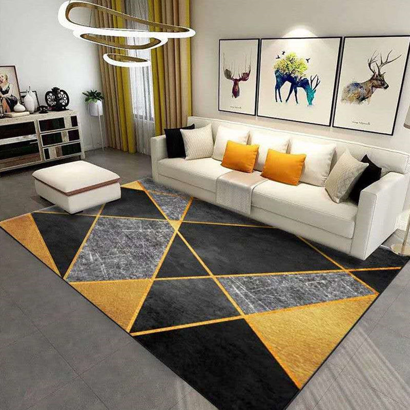 Kleur gemengde luxe binnen tapijt polyester splicing print tapijt niet-slip achterste binnenkleed tapijt voor woonkamer