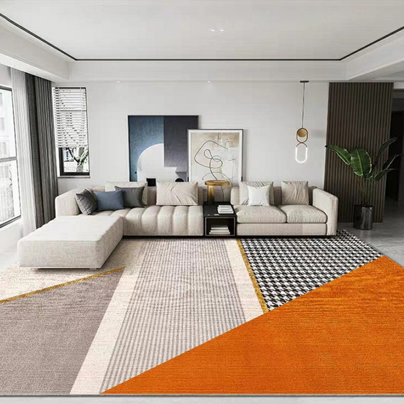 Kleur gemengde luxe binnen tapijt polyester splicing print tapijt niet-slip achterste binnenkleed tapijt voor woonkamer