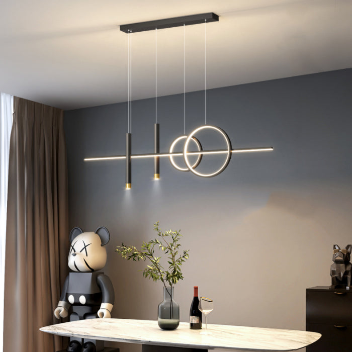 Moderno lampadario lineare LED LED LIGHT LIMA ALLIMINA