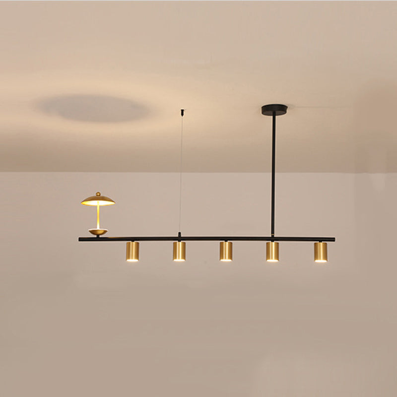 Lámpara de lámpara lineal moderna lámpara de lámpara múltiple iluminación de sala de vestíbulo