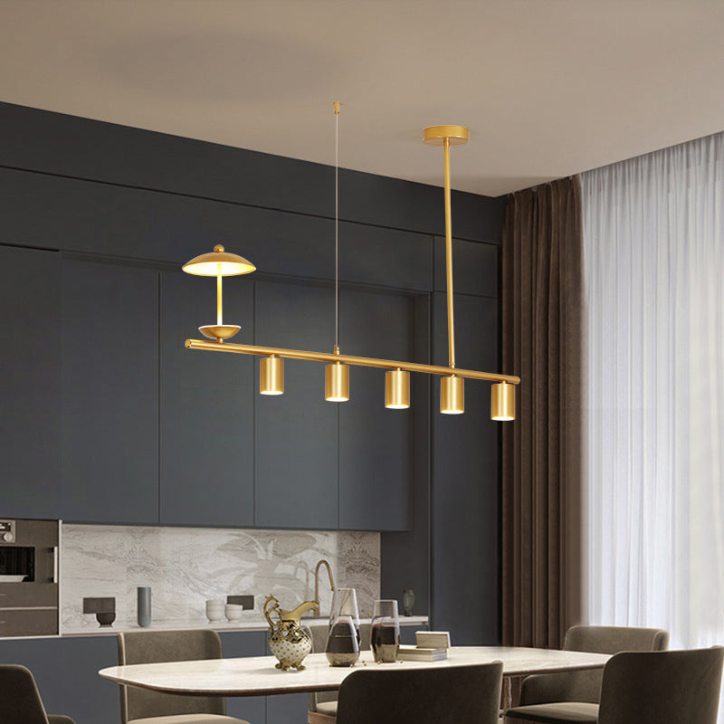 Lámpara de lámpara lineal moderna lámpara de lámpara múltiple iluminación de sala de vestíbulo