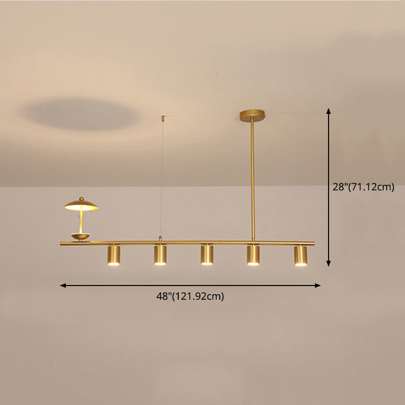 Lámpara de lámpara lineal moderna lámpara de lámpara múltiple iluminación de sala de vestíbulo