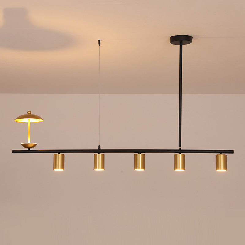 Lámpara de lámpara lineal moderna lámpara de lámpara múltiple iluminación de sala de vestíbulo