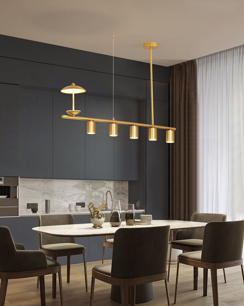 Lámpara de lámpara lineal moderna lámpara de lámpara múltiple iluminación de sala de vestíbulo