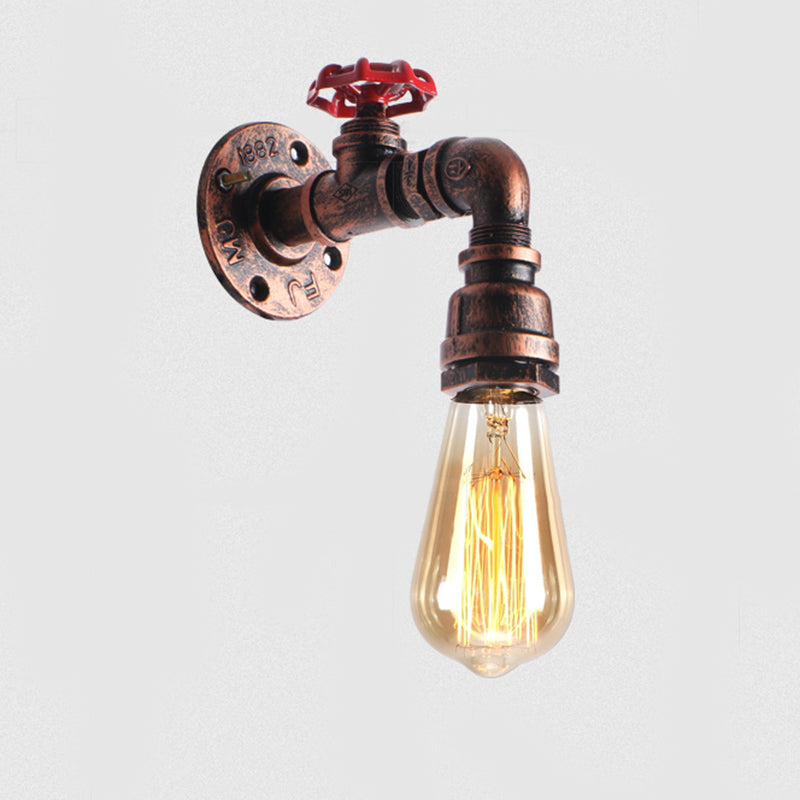 Industrial Loft Vintage Conduit Wall Light Sconces Wrought Iron Wall Mounted Light for Bar