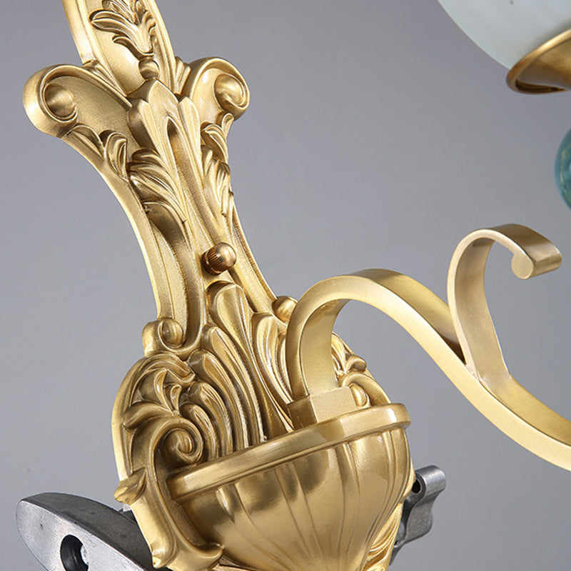 Traditional Simplicity Bell Vanity Sconce Lights Milk Glass Wall Mount Light Fixture for Bathroom