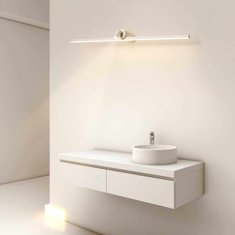 Metal Linear Vanity Lighting Simplicity LED Wall Sconce with Spotlight for Bathroom