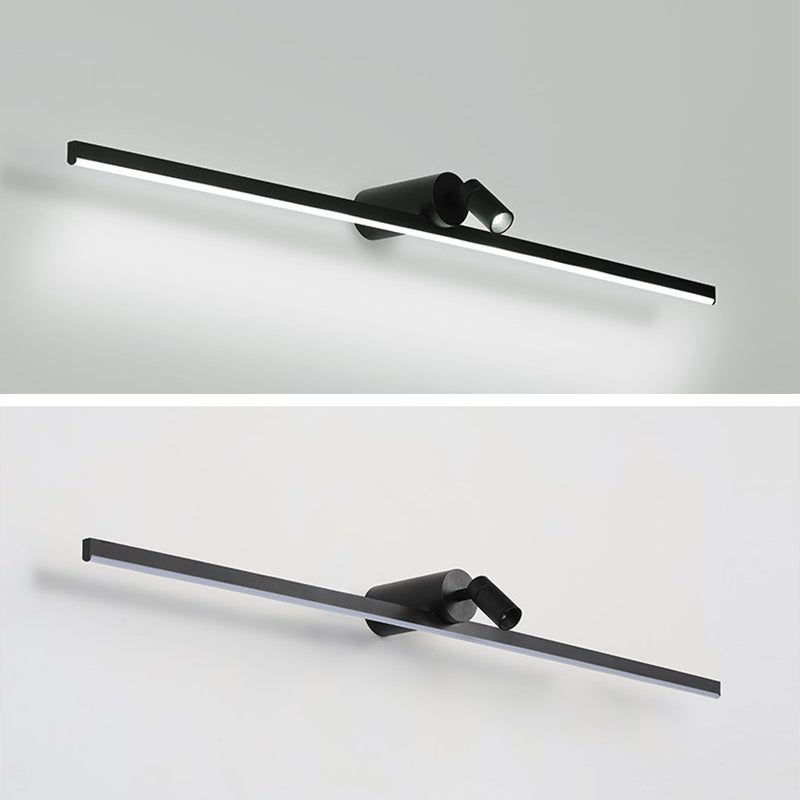 Metal Linear Vanity Lighting Simplicity LED Wall Sconce with Spotlight for Bathroom
