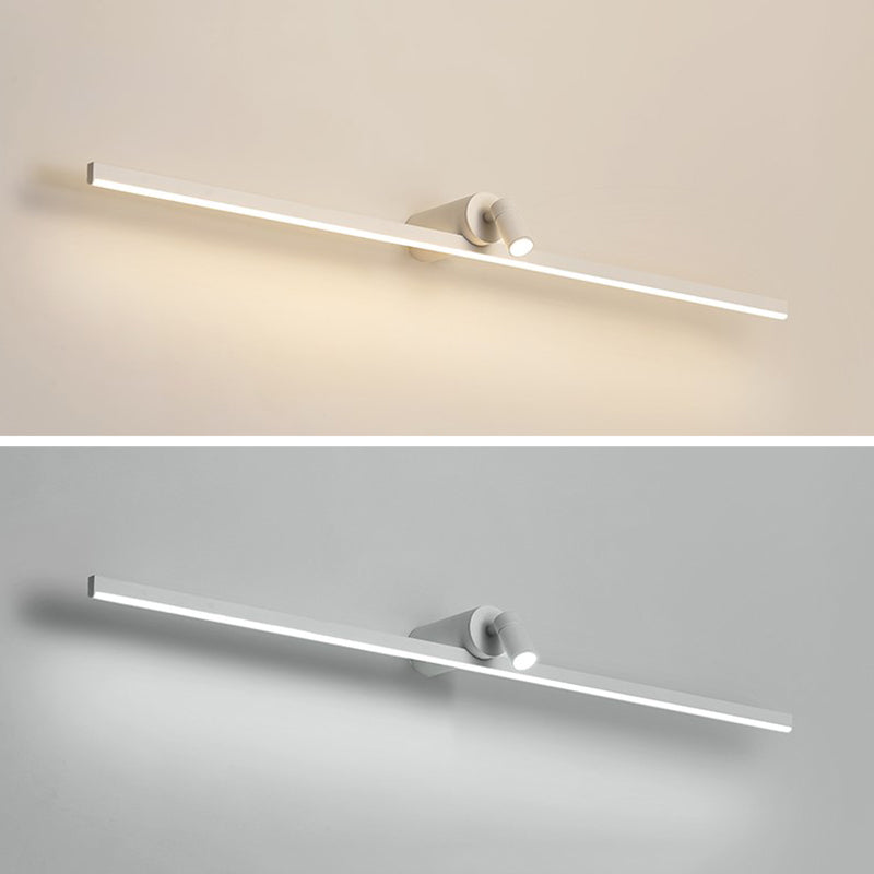 Metal Linear Vanity Lighting Simplicity LED Wall Sconce with Spotlight for Bathroom