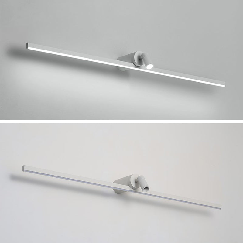 Metal Linear Vanity Lighting Simplicity LED Wall Sconce with Spotlight for Bathroom