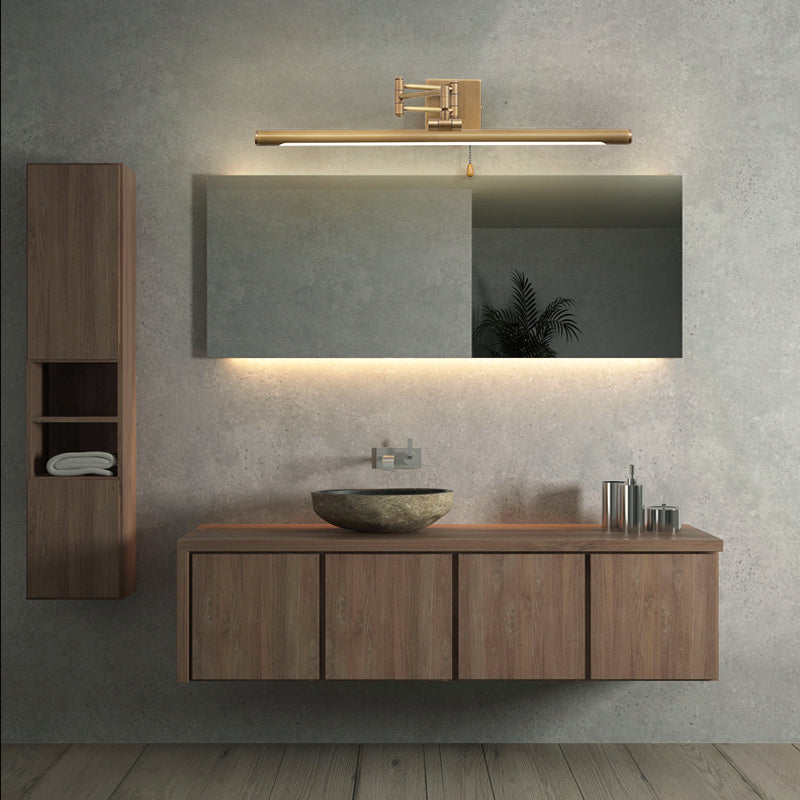 Tubular LED Bath Bar Metal LED Postmodern Vanity Wall Light with Extendable Arm