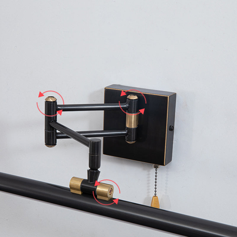 Tubular LED Bath Bar Metal LED Postmodern Vanity Wall Light with Extendable Arm