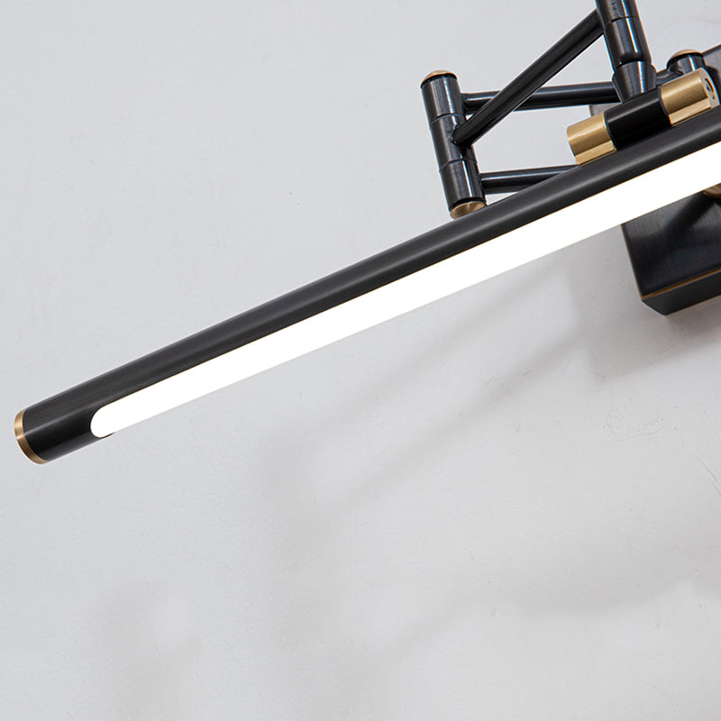 Tubular LED Bath Bar Metal LED Postmodern Vanity Wall Light with Extendable Arm