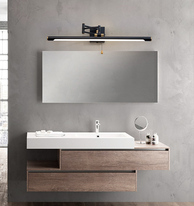 Tubular LED Bath Bar Metal LED Postmodern Vanity Wall Light with Extendable Arm