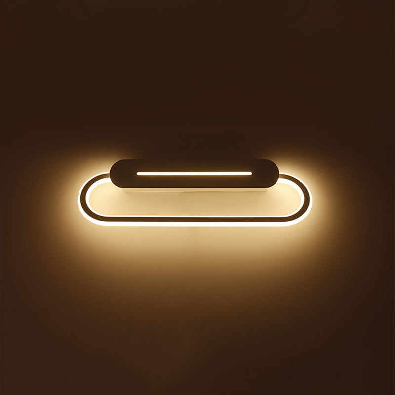 Loop Shaped Bathroom Vanity Sconce Metallic Minimalist LED Wall Mount Light Fixture