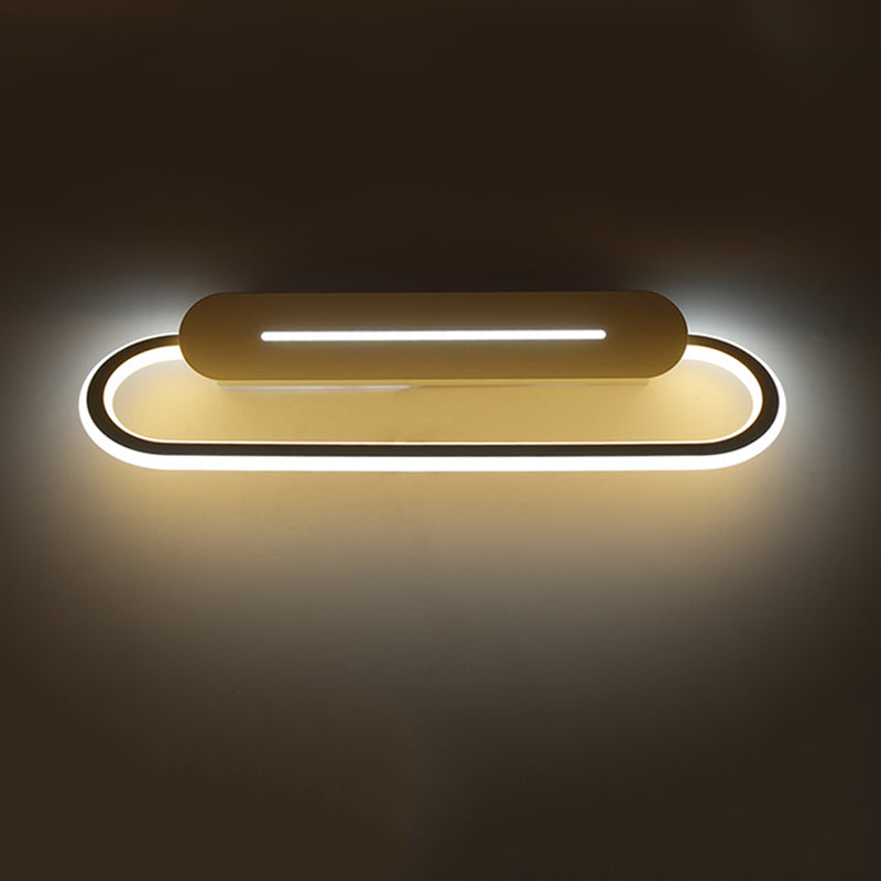 Loop Shaped Bathroom Vanity Sconce Metallic Minimalist LED Wall Mount Light Fixture