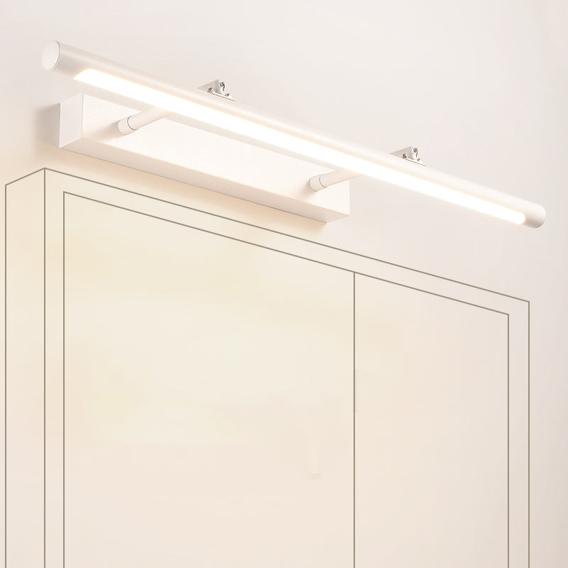 Extendable Tube Vanity Light Fixture Simplicity Metal Bathroom LED Wall Sconce in White