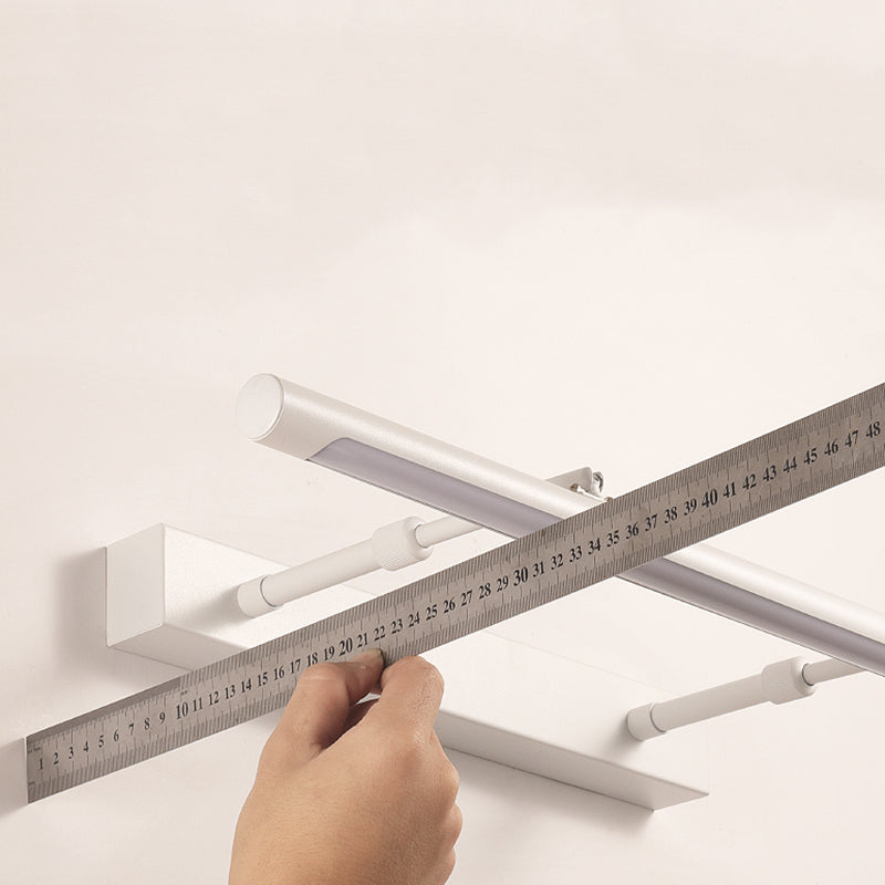 Tubo de tocador de tocador extensible Simplicidad Simplicidad Metal Baño LED Pared aplastante en blanco