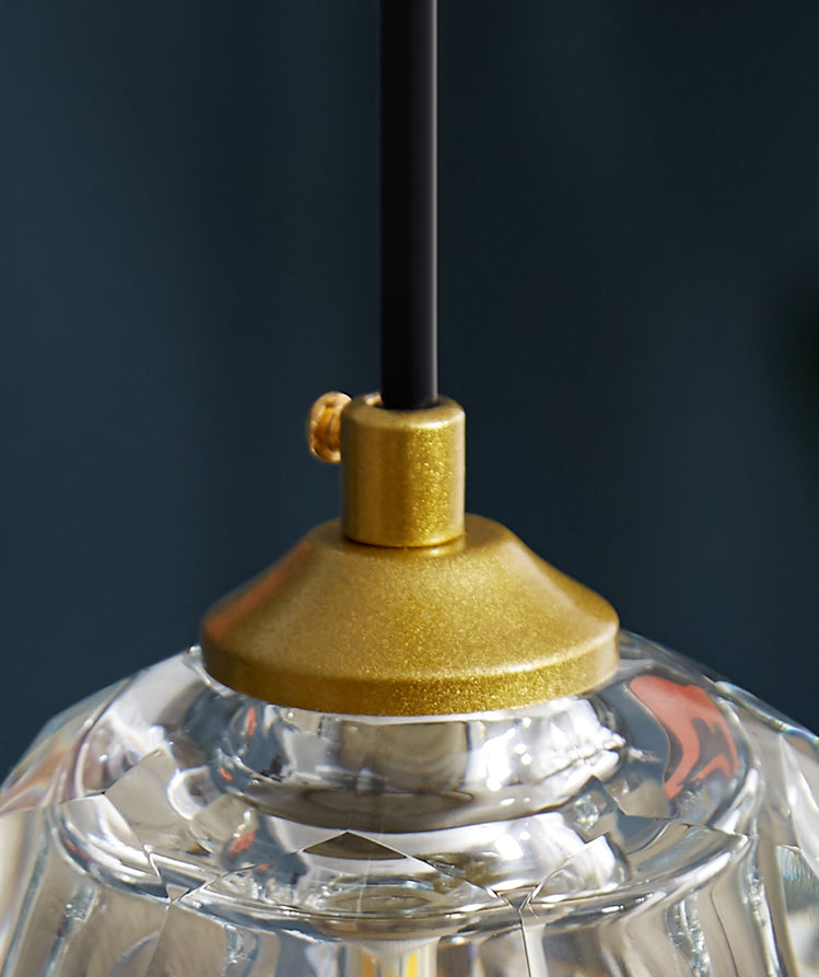 Accesorio de luz colgante sombreada lámpara colgante de oro cristal de estilo moderno para escalera