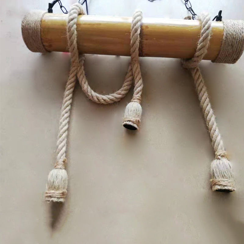 Hanging Lamp Natural Rope Light Vintage Room Indoor Bar Light