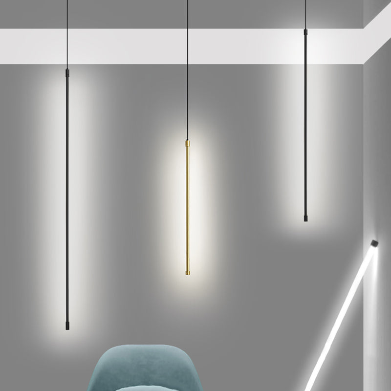 Moderner minimalistischer Stil linear hängende Anhänger Lichter Kupferhaardelie