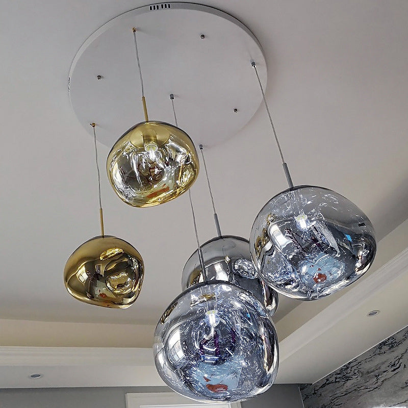 1 pendentif en verre léger Lilaires de plafond orbe moderne suspendus suspendus pour bar