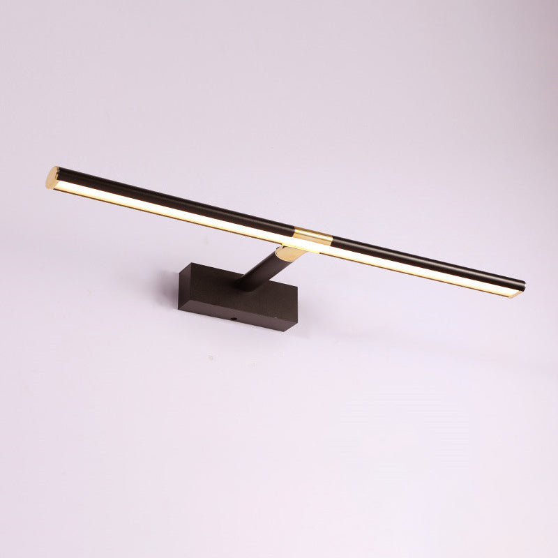 Simplicité Mirror de vanité allongée lumineuses luminaires muraux acryliques pour salle de bain