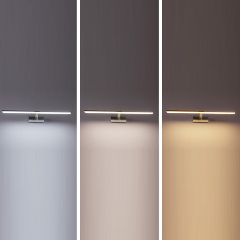 Simplicité Mirror de vanité allongée lumineuses luminaires muraux acryliques pour salle de bain