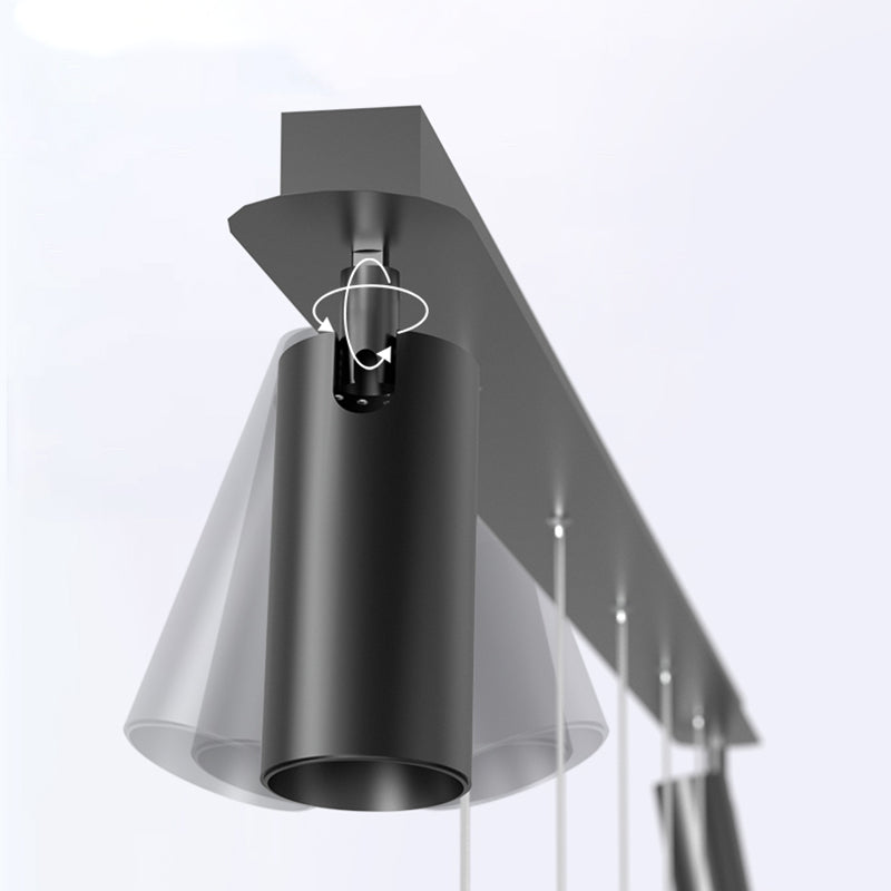 New Modern Metal Island Lighting Fixture LED Linear Chandelier Lights for Dining Room