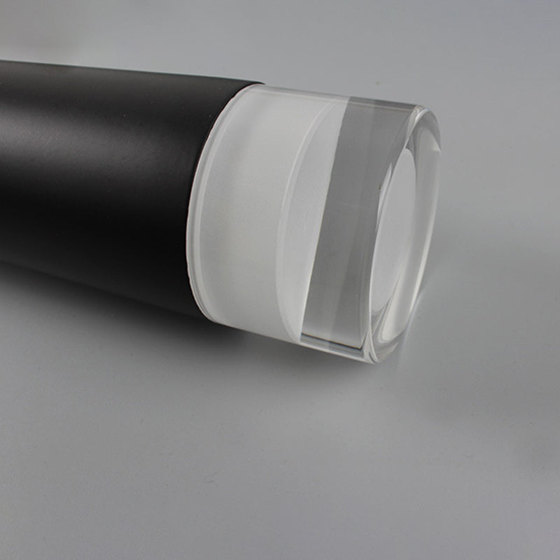 Luz de colgante LED de cristal cónico en aluminio moderno de aluminio de aluminio colgante de aluminio en negro