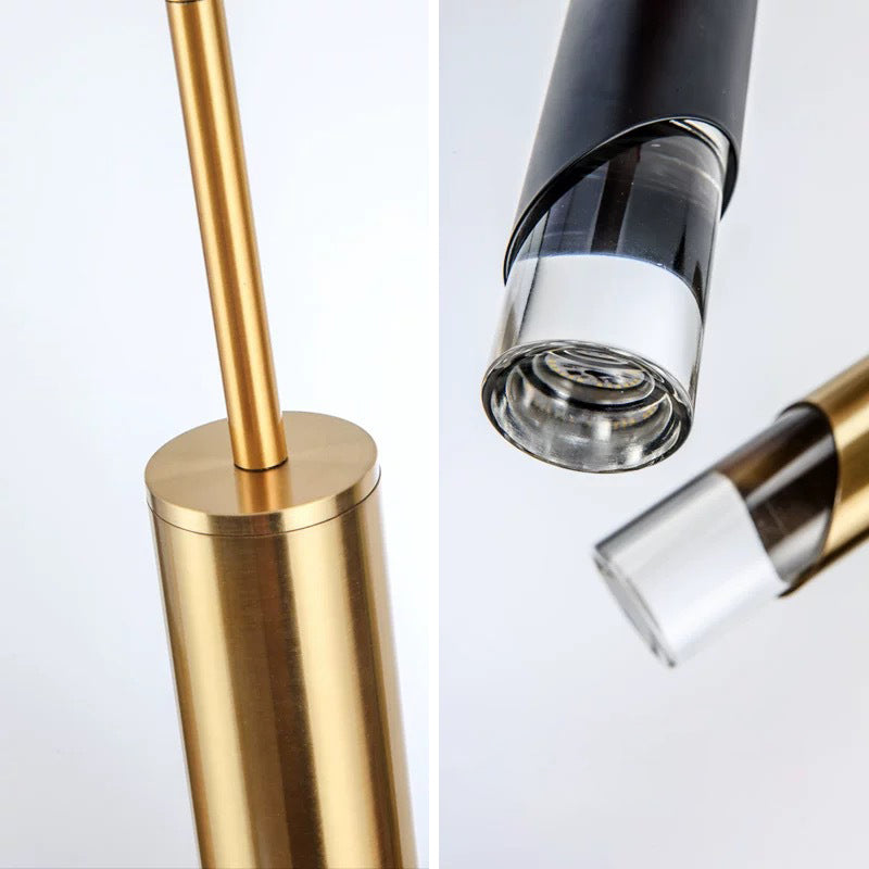 Cylindrical Acrylic LED Hanging Light in Modern Simplicity Wrought Iron Pendant Light for Bedroom