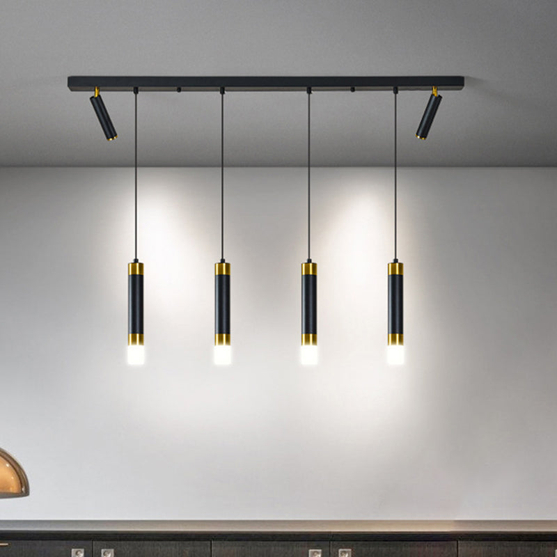 Lampada cilindrica isola semplicità stile in metallo a led isola illuminazione