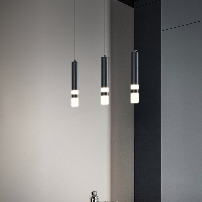 Lampada cilindrica isola semplicità stile in metallo a led isola illuminazione