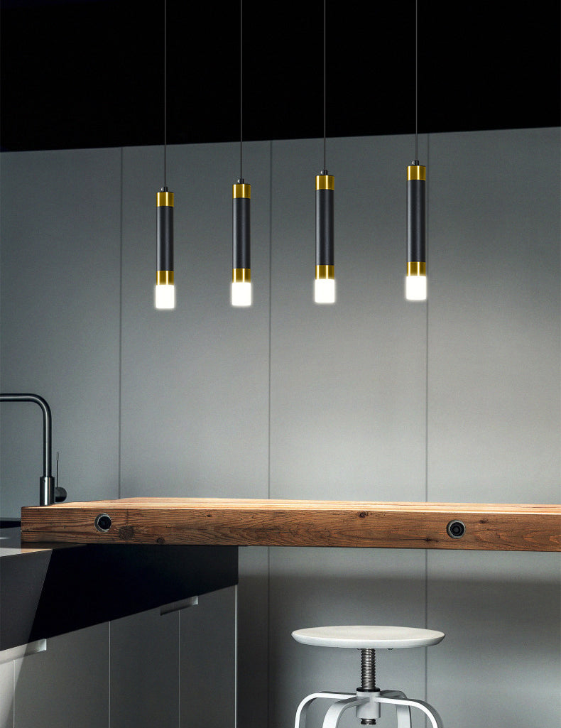 Lampada cilindrica isola semplicità stile in metallo a led isola illuminazione