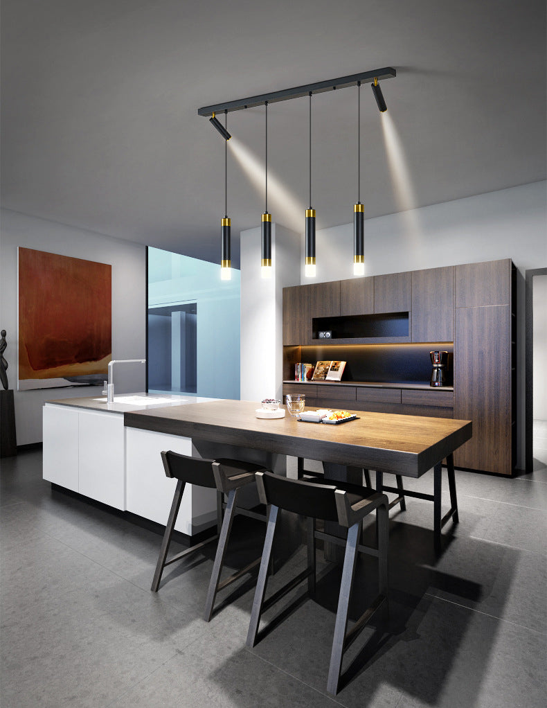 Lampada cilindrica isola semplicità stile in metallo a led isola illuminazione