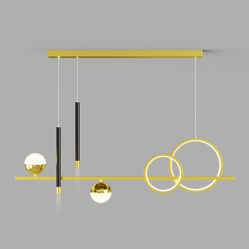 Lineair eilandhanger met 2-plekken LED Nieuw modern plafond hanglampje voor eetkamer