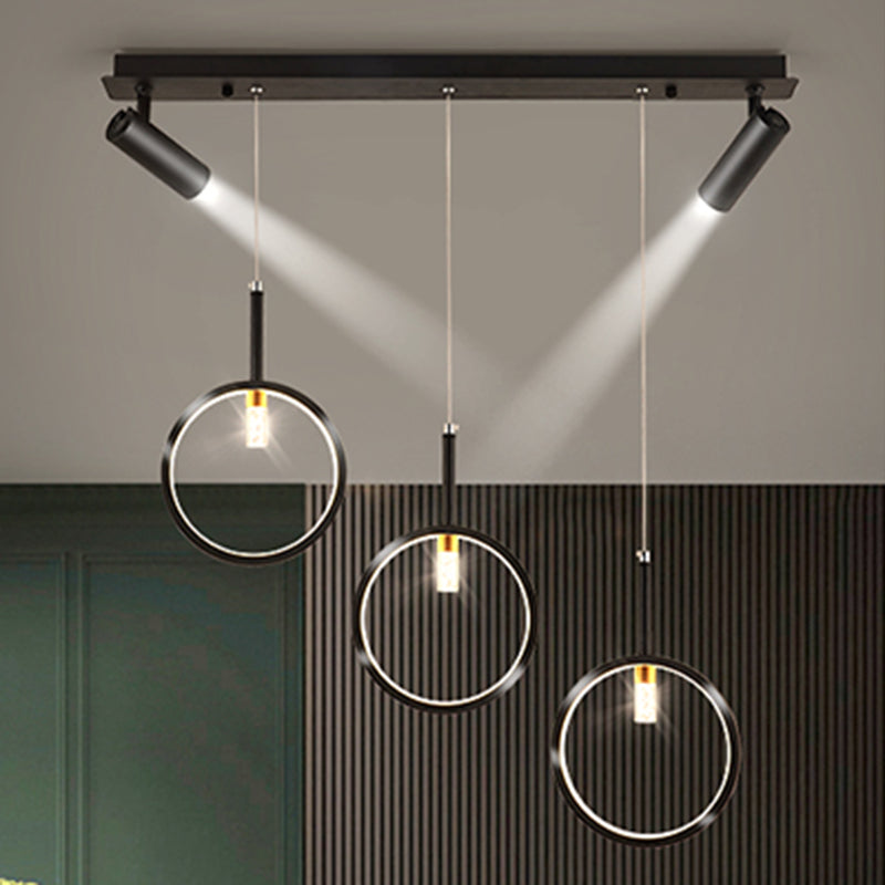 Linear Metal LED Island Light Fixture New Modern Spotlight Ceiling Pendant Light for Dining Room