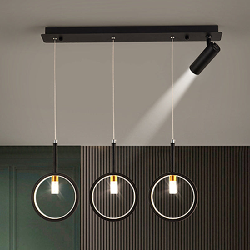 Linear Metal LED Island Light Fixture New Modern Spotlight Ceiling Pendant Light for Dining Room