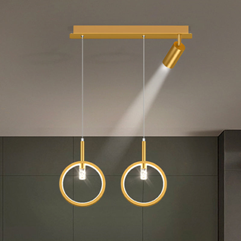 Linear Metal LED Island Light Fixture New Modern Spotlight Ceiling Pendant Light for Dining Room