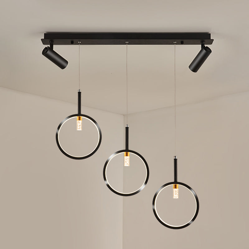 Linear Metal LED Island Light Fixture New Modern Spotlight Ceiling Pendant Light for Dining Room