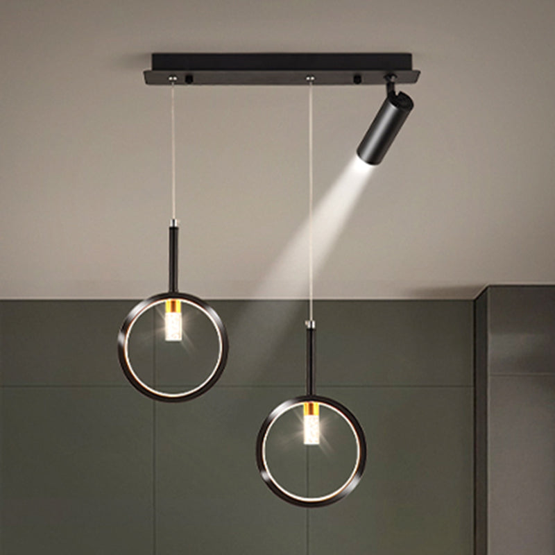 Linear Metal LED Island Light Fixture New Modern Spotlight Ceiling Pendant Light for Dining Room