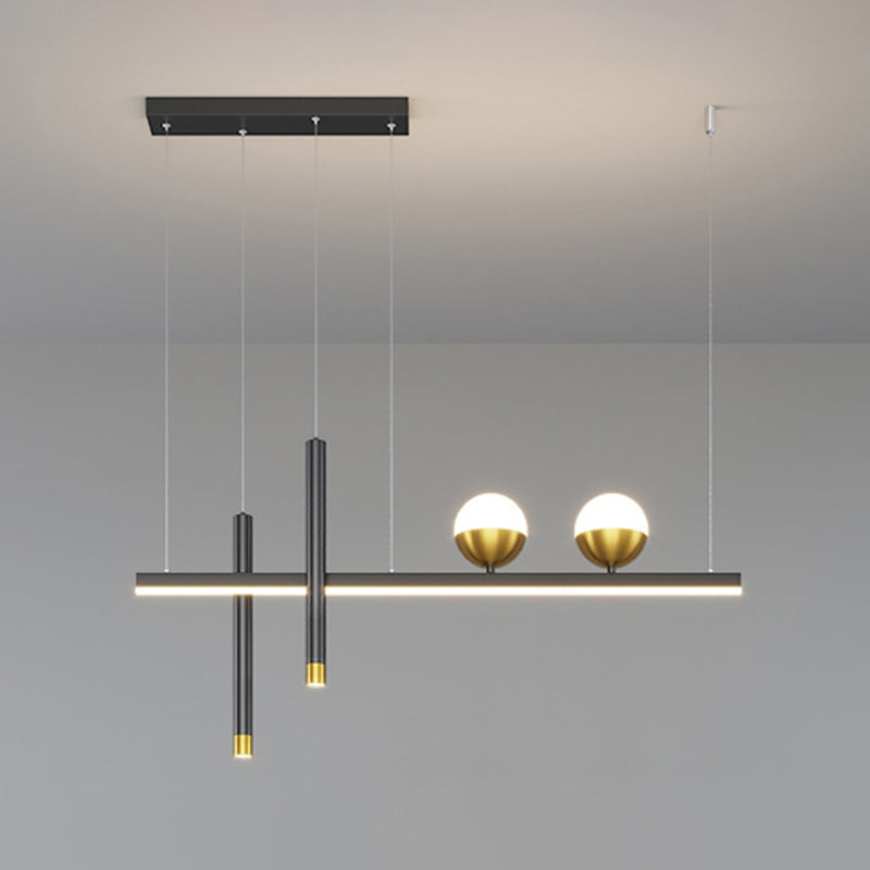 MEW BLACK MODED MODERN ISOLA LED LINEAR LED 2 Spotlights Luci a sospensione per sala da pranzo