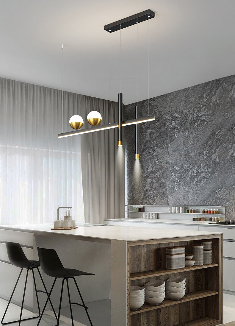 MEW BLACK MODED MODERN ISOLA LED LINEAR LED 2 Spotlights Luci a sospensione per sala da pranzo