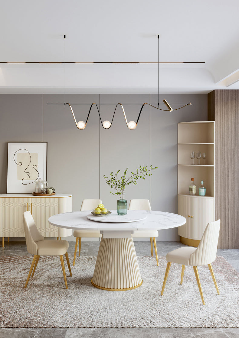 Black Metal Appeding Biling Light LED Linear Linear Lampade per isola per sala da pranzo