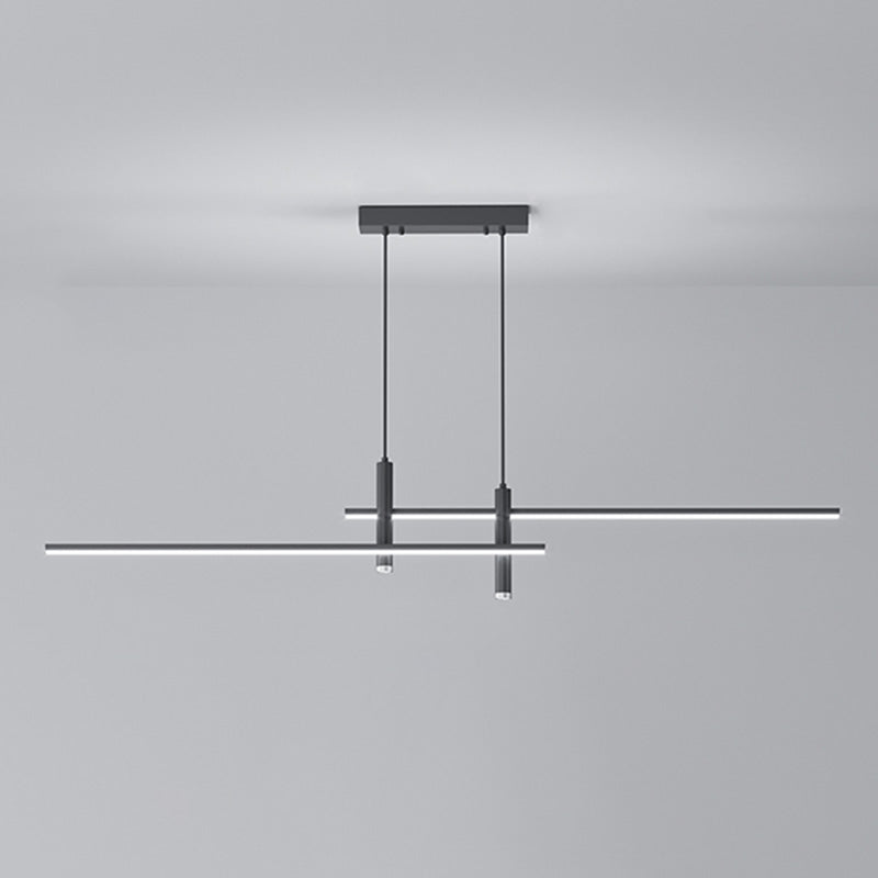 Linear Kitchen Island Lighting Fixture Metal LED Minimalist Island Pendant Light