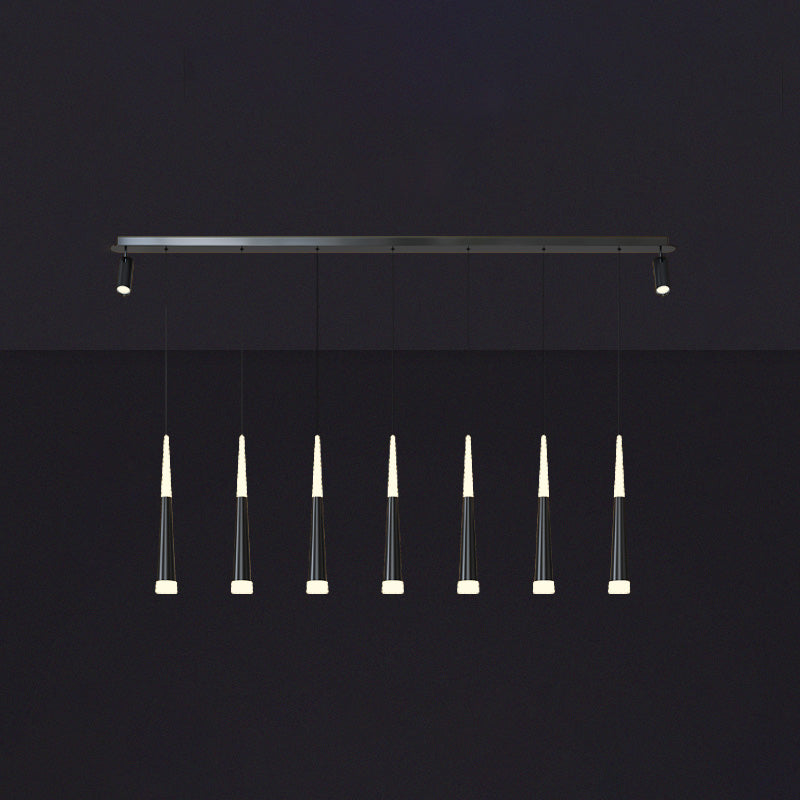 Cone Island Lighting Fixture Contemporary Style LED Metal Pendant Lighting Fixture