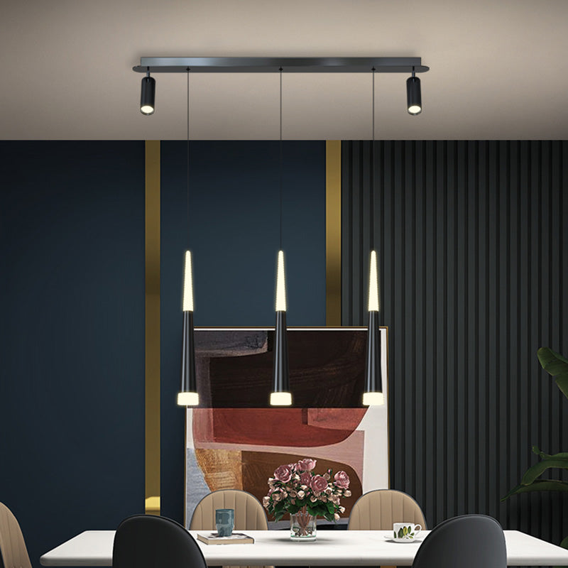 Cone Island Lighting Fixture Contemporary Style LED Metal Pendant Lighting Fixture