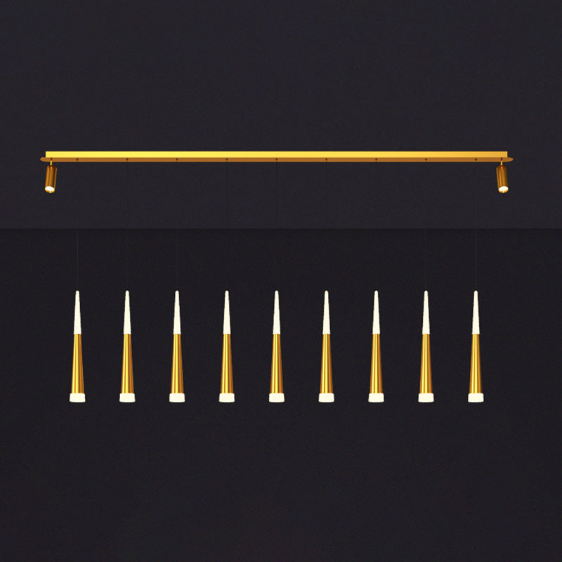 Cone Island Lighting Fixture Contemporary Style LED Metal Pendant Lighting Fixture